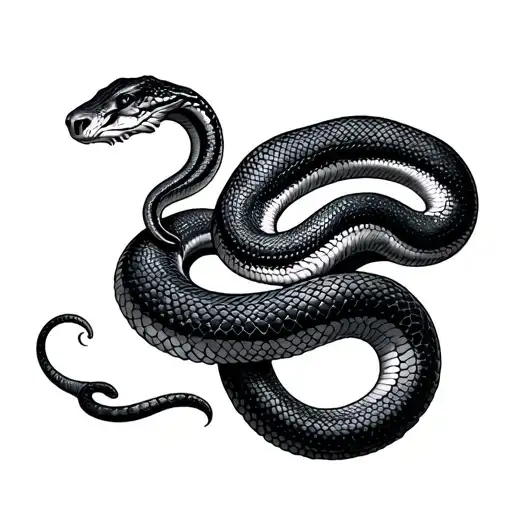 Virgo Snake tattoo design idea