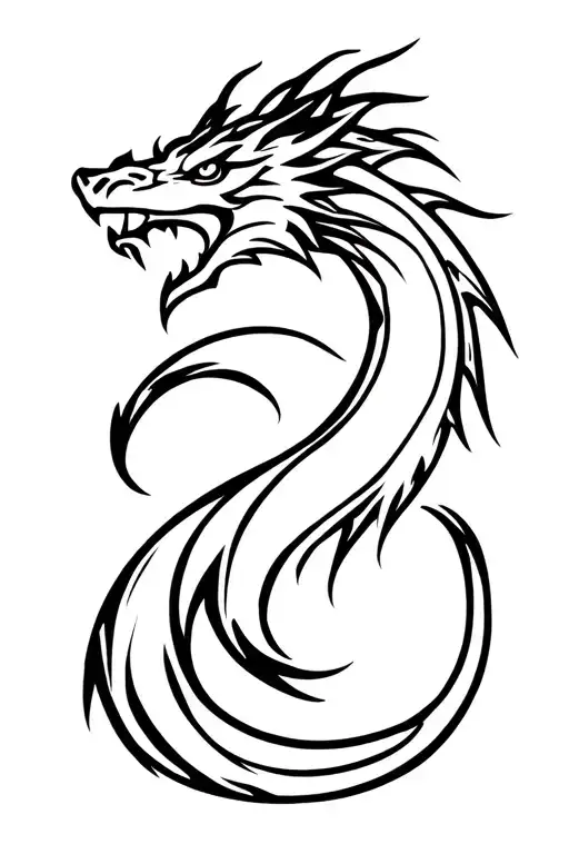 Norse dragon tattoo design idea