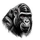 silverback gorilla tattoo design idea