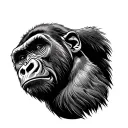 silverback gorilla tattoo design idea