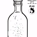 alcohol bottle tattoo design idea