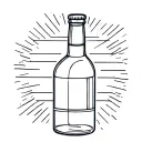 alcohol bottle tattoo design idea