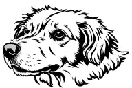 cockapoo dog head tattoo design idea