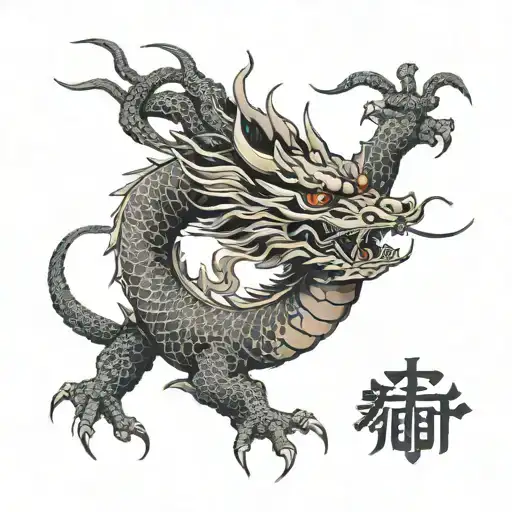japanese dragon tattoo design idea