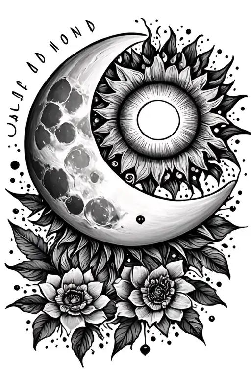 Sonne Und Moond, Boho, tattoo design idea
