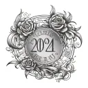 2024 In Roman Numerals tattoo design idea