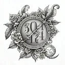 2024 In Roman Numerals tattoo design idea