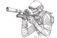 Sniper tattoo design idea