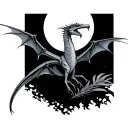 pterodactyl letterbox tattoo design idea