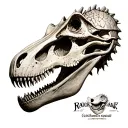 Real dinosaur skull tattoo design idea