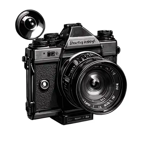 film camera projecting the movie annie tattoo design idea