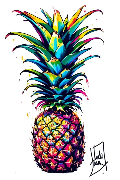 pineapple upside down pineapple tattoo design idea