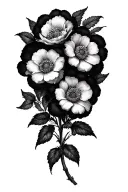 Narsil with flowers intertwined tattoo design idea