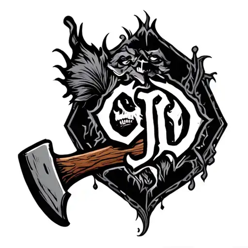 "CJD" hatchet man icp tattoo design idea