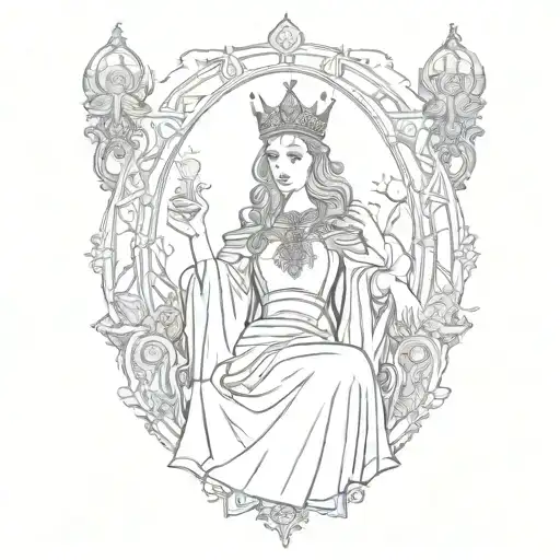 empress tarot card tattoo design idea