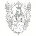 empress tarot card tattoo design idea