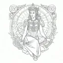 empress tarot card tattoo design idea