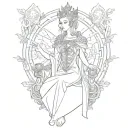 empress tarot card tattoo design idea