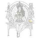 empress tarot card tattoo design idea