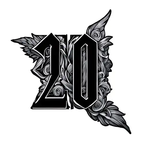2005 roman numbers tattoo design idea