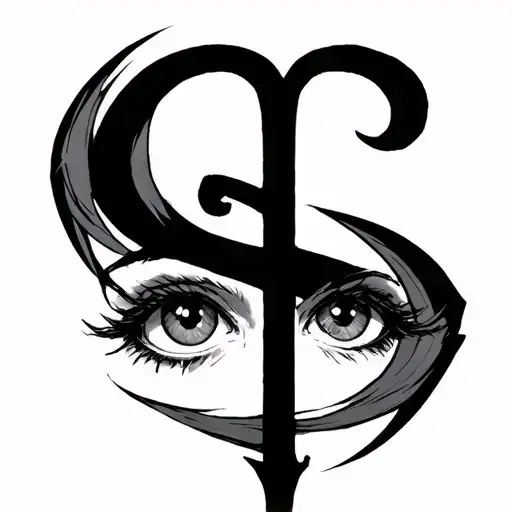 ilia topuria style chest piece but with hazel eyes and an s on top instead of a T tattoo design idea