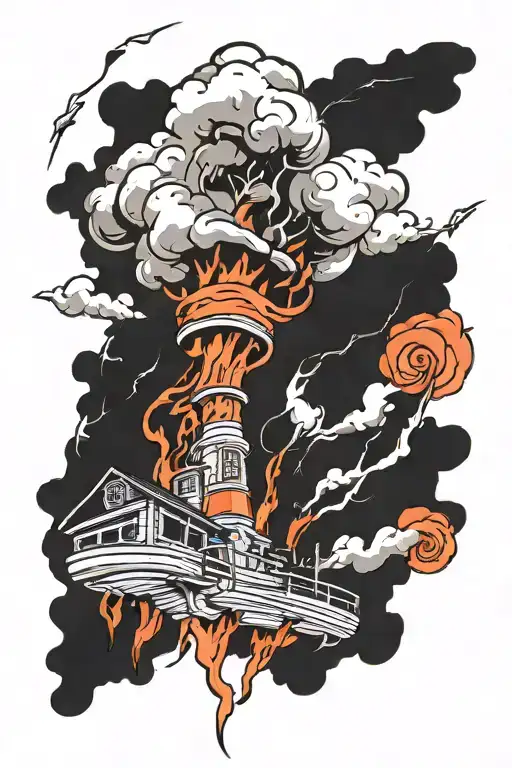 thunderstorms and tornadoes tattoo design idea