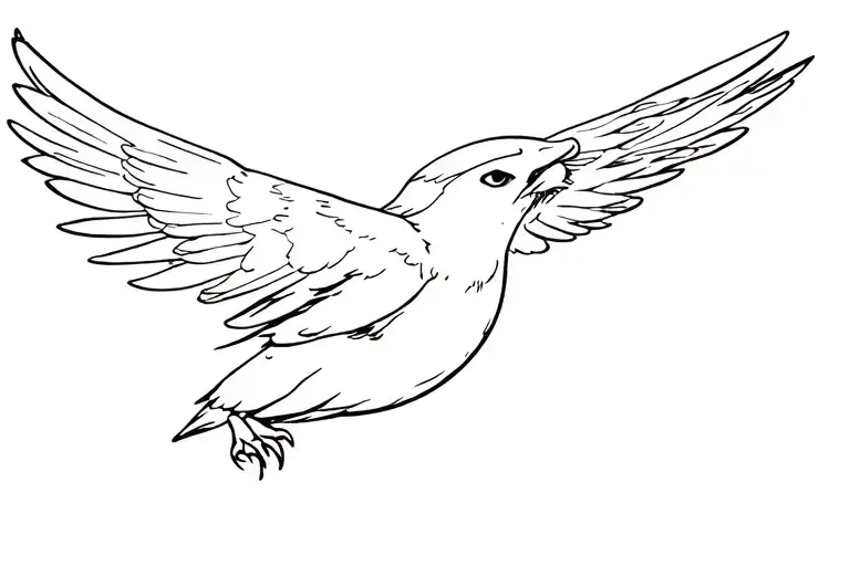 hedwig flying tattoo design idea