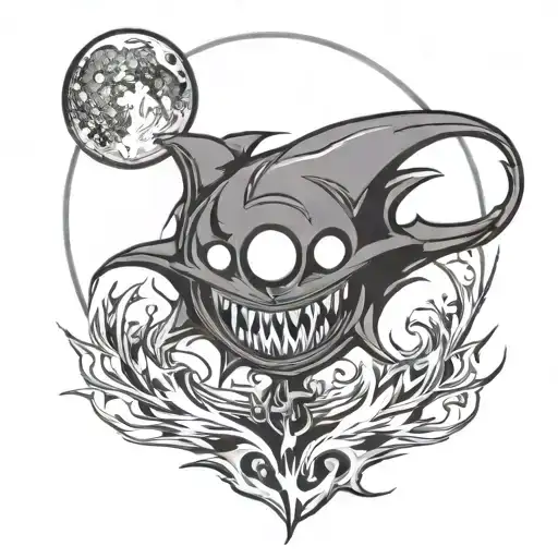 soul eater moon rising tattoo design idea