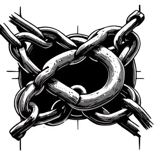new chains same shackles gothic font tattoo design idea