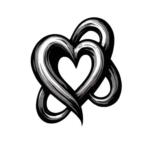 create a infinity and heaart tattoo design along with d k r p letters hide in the symbol of infinity and heart tattoo de tattoo design idea