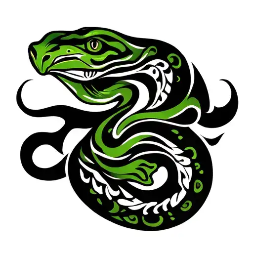 Green Anaconda tattoo design idea