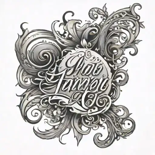 poem written in elegant calligraphy tattoo design idea