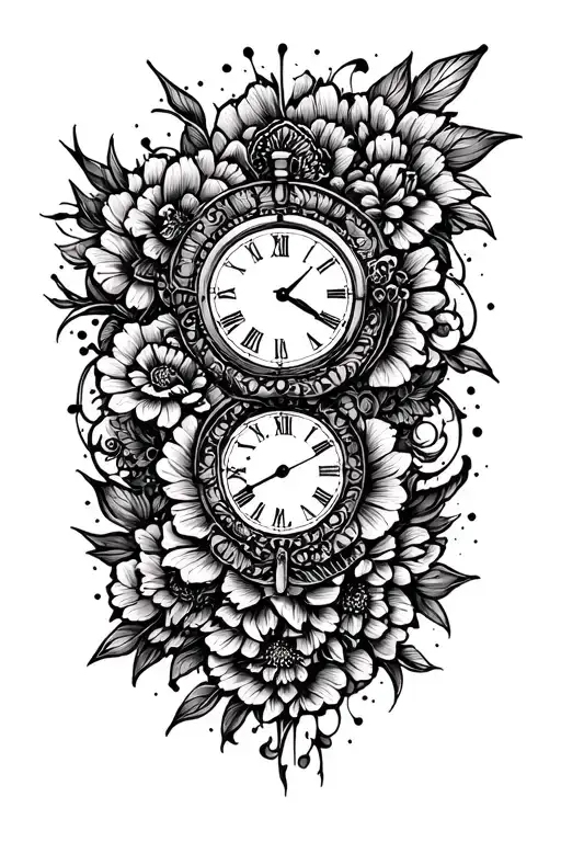 time heals all tattoo design idea