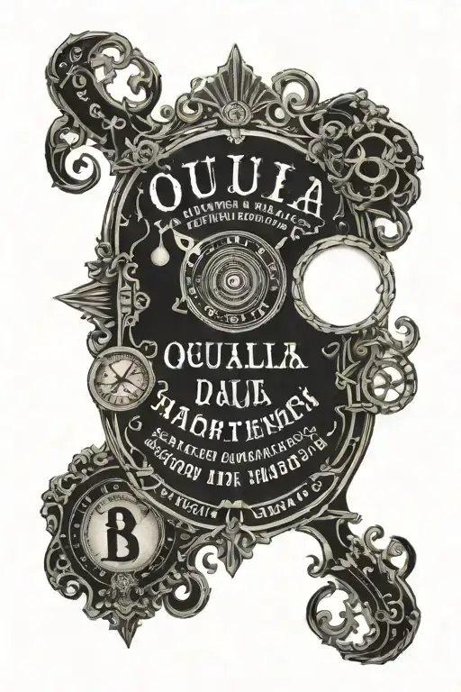 ouija board tattoo design idea