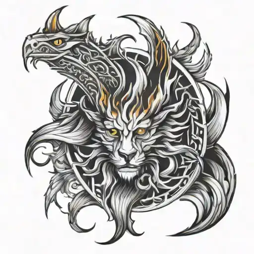 spirit of fire tattoo design idea