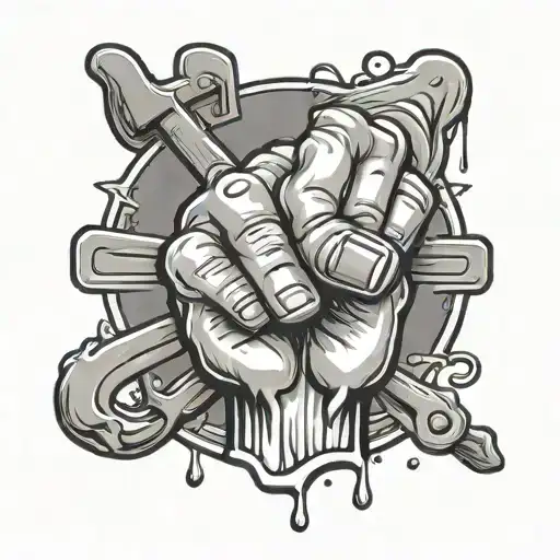 a bar of soap with figh club on it with a fist punching it  tattoo design idea