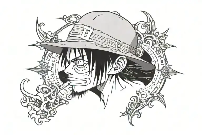 Monkey d luffy tattoo design idea