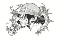 Monkey d luffy tattoo design idea