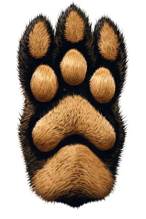 "KOSTA ,MOXIE,BEAR" dog paw print tattoo design idea