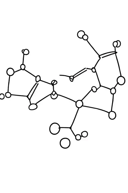 Dopamine molecule structure tattoo design idea