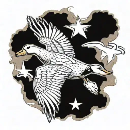 christain, duck hunting, patriotic arm sleeve tattoo design idea