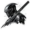 interstellar knight  tattoo design idea