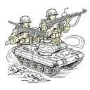infantry soldiers infantry fighting vehicles tattoo design idea