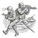 infantry soldiers infantry fighting vehicles tattoo design idea