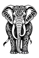 elephant tattoo design idea