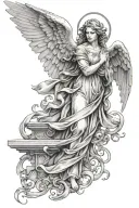guardian angel tattoo design idea