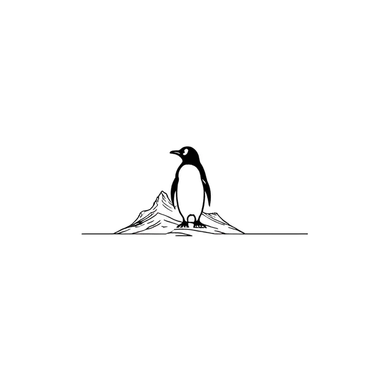 penguin, Antarctica, icebreaker, iceberg tattoo design idea