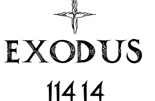 "Exodus 14-14" tattoo design idea
