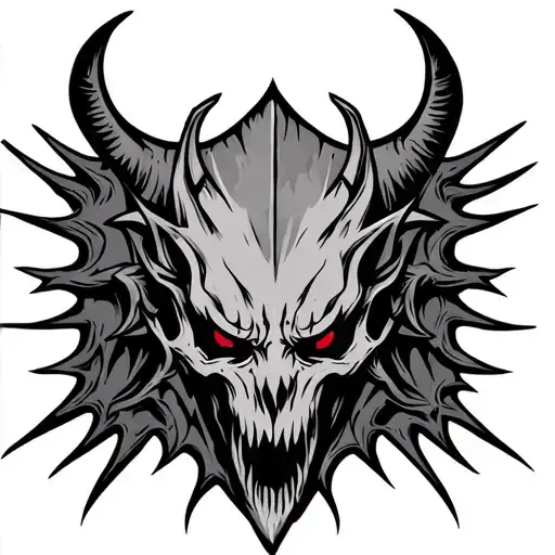 demonic chest sigil tattoo design idea