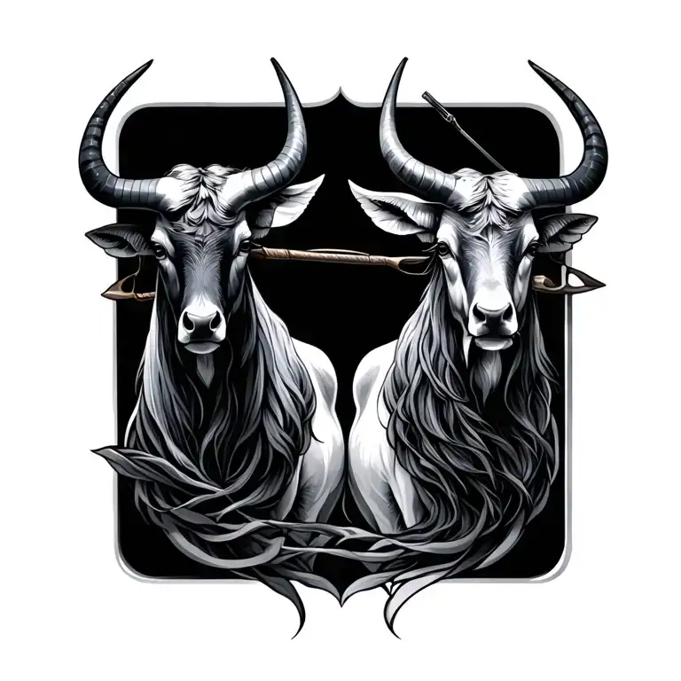 Taurus And Libra tattoo design idea